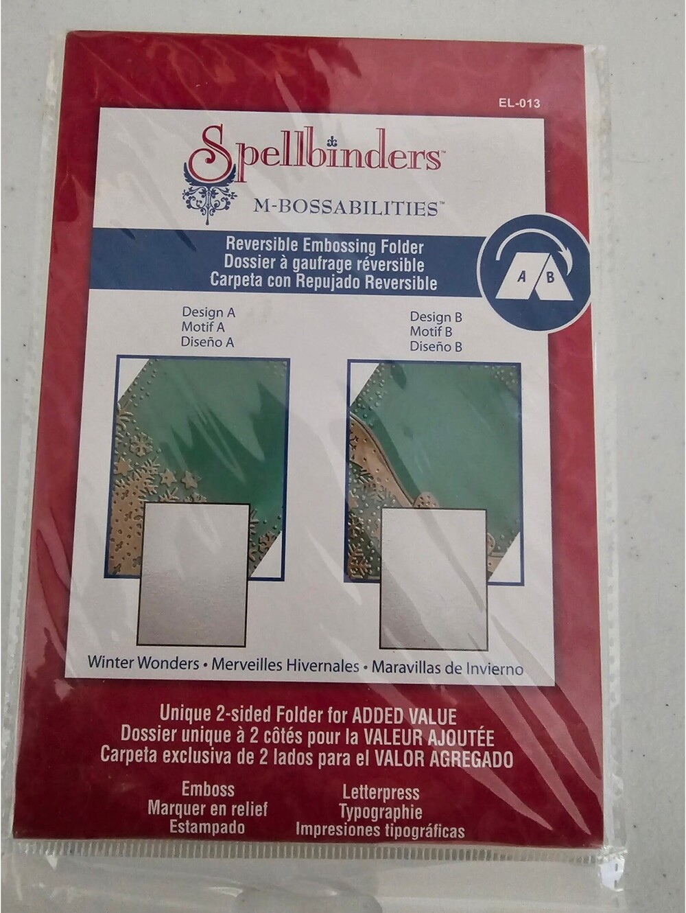 Spellbinders M-Bossabilities Embossing Folder Winter Wonders EL-013